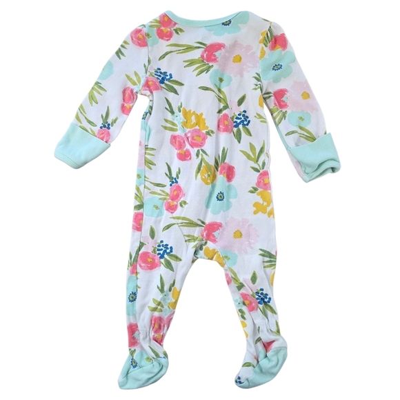 ✨Bundle of 3 Baby Girl Cotton Zip Footed Sleepers | Size 3–6 Months✨ - Picture 7 of 15